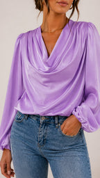 ELISE Draped Chiffon Shirt