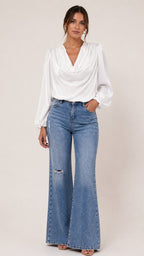 ELISE Draped Chiffon Shirt