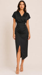 VARENA Draped Midi Dress