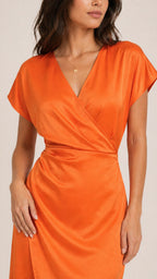 VARENA Draped Midi Dress