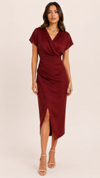 VARENA Draped Midi Dress
