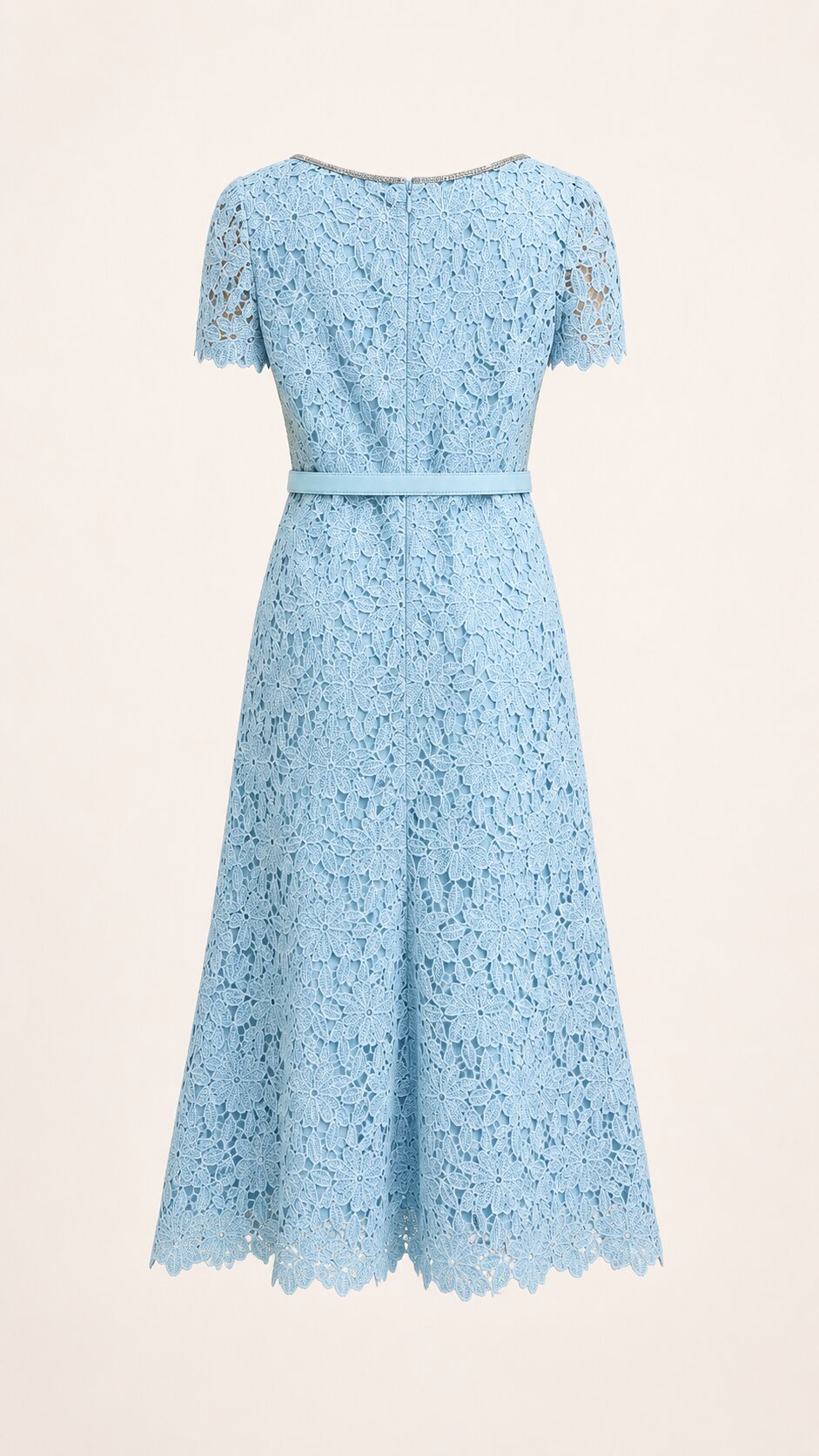 CELURA Embroidered Lace Dress