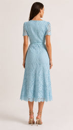 CELURA Embroidered Lace Dress