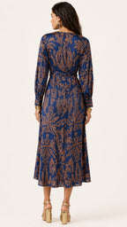 ELARA Long Sleeve Midi Dress