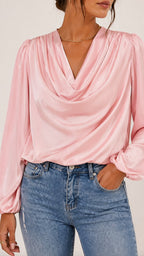 ELISE Draped Chiffon Shirt
