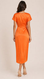 VARENA Draped Midi Dress