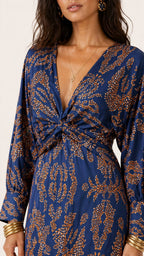 ELARA Long Sleeve Midi Dress