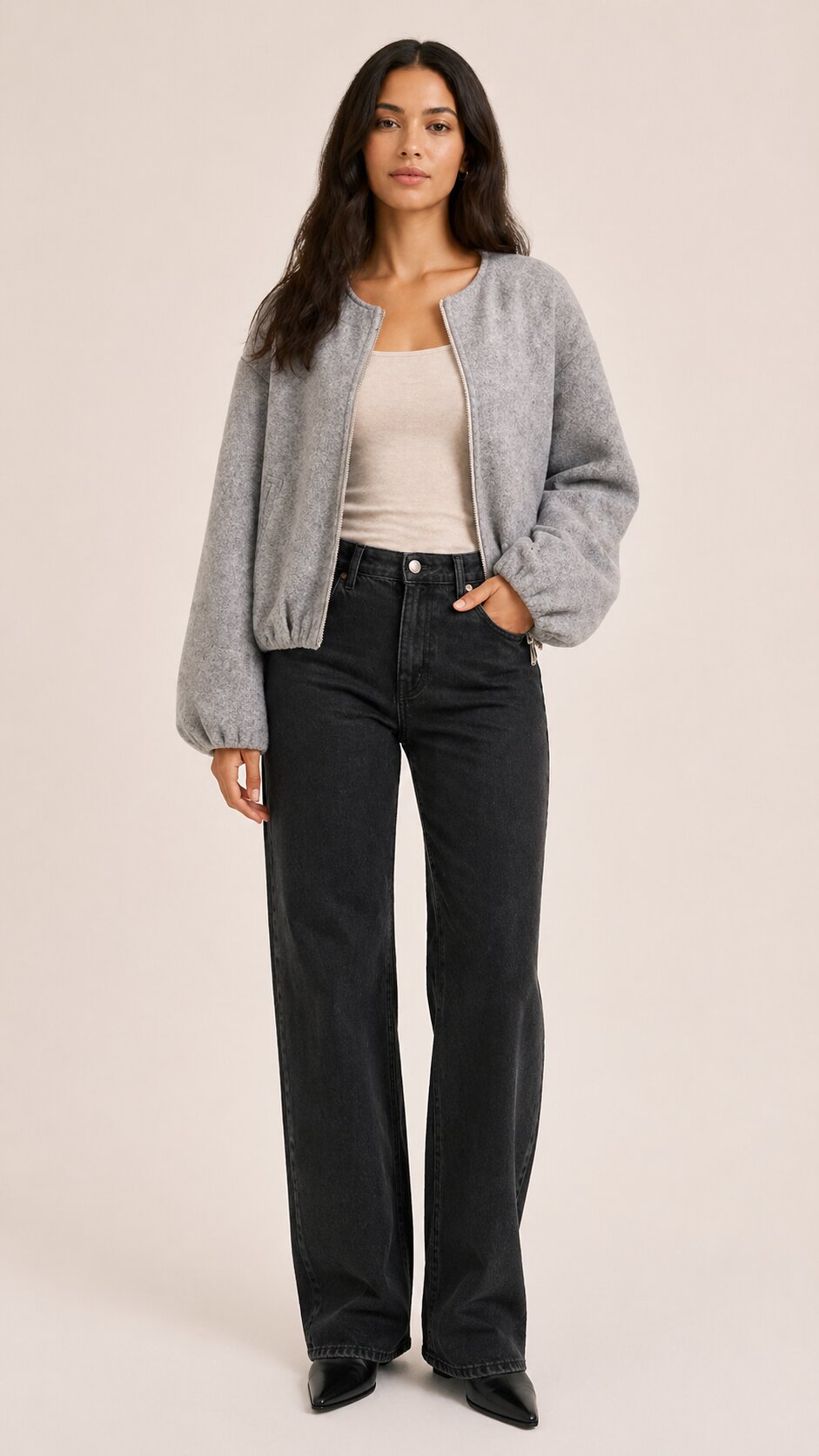 ELARA Fleece Bomber Jacket