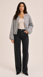 ELARA Fleece Bomber Jacket