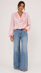 ELISE Draped Chiffon Shirt