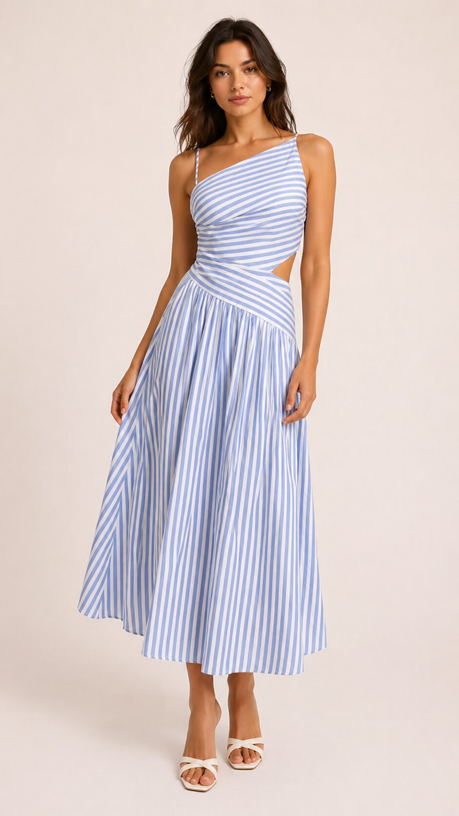 SERENA Striped Maxi Dress
