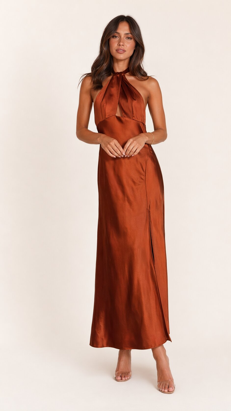ALVIRA Halter Maxi Dress
