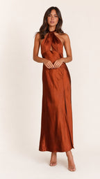 ALVIRA Halter Maxi Dress