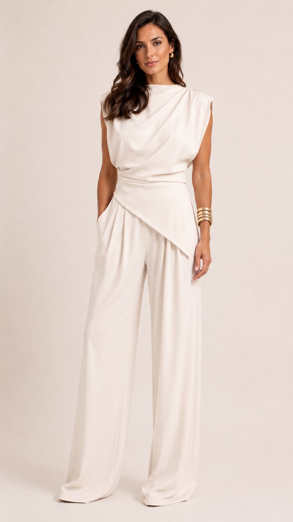 ELARA Draped Two-Piece Set