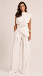 ELARA Draped Two-Piece Set