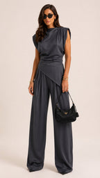 ELARA Draped Two-Piece Set