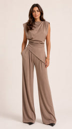 ELARA Draped Two-Piece Set