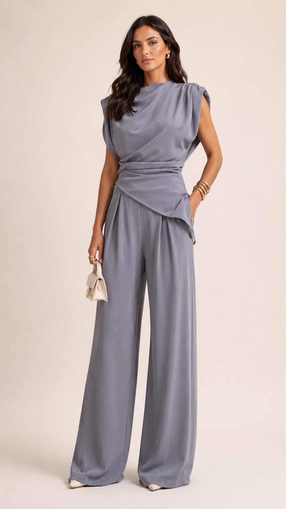 ELARA Draped Two-Piece Set
