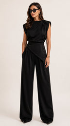 ELARA Draped Two-Piece Set
