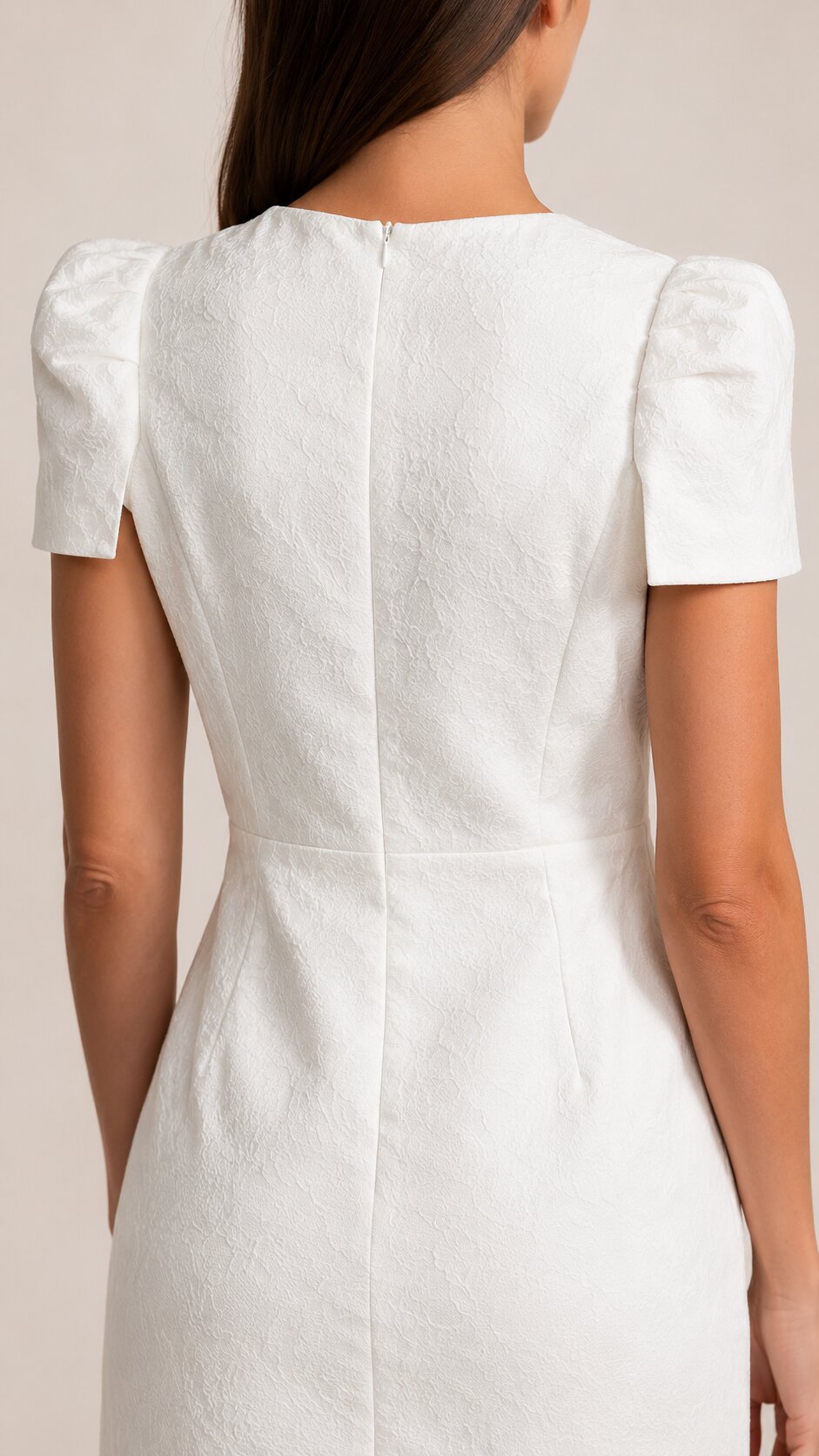 ÉLODIE Floral Appliqué Mini Dress