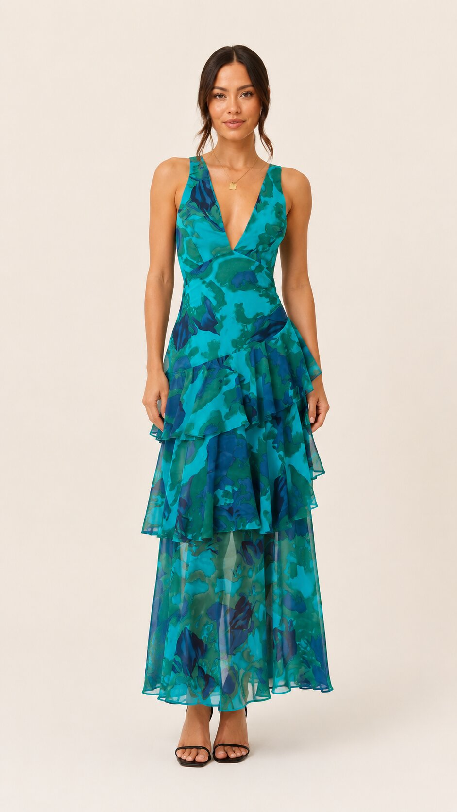 ISABELLA | Women's Chic Tiered Maxi Wedding Guest Dress
