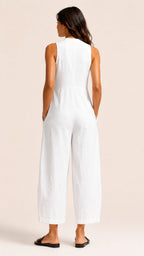 LUCY Sleeveless Linen Blend Jumpsuit