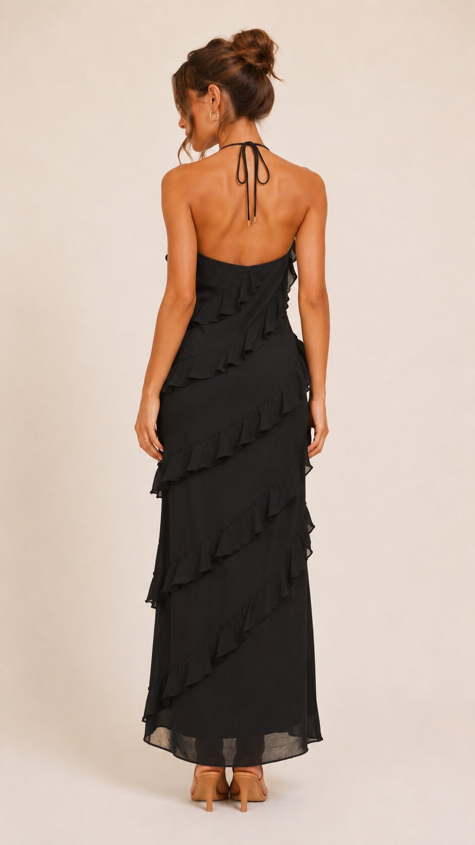 MIRELLE Tiered Ruffle Maxi Dress