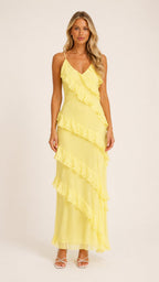 MIRELLE Tiered Ruffle Maxi Dress