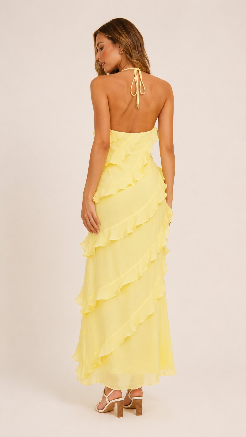 MIRELLE Tiered Ruffle Maxi Dress