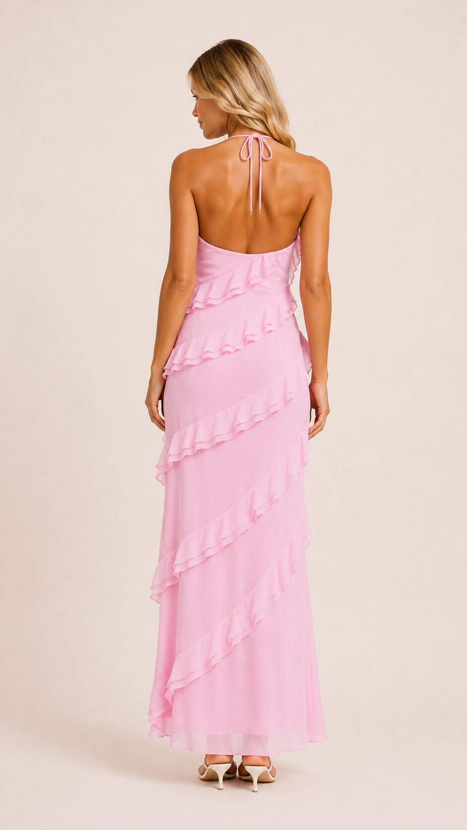 MIRELLE Tiered Ruffle Maxi Dress