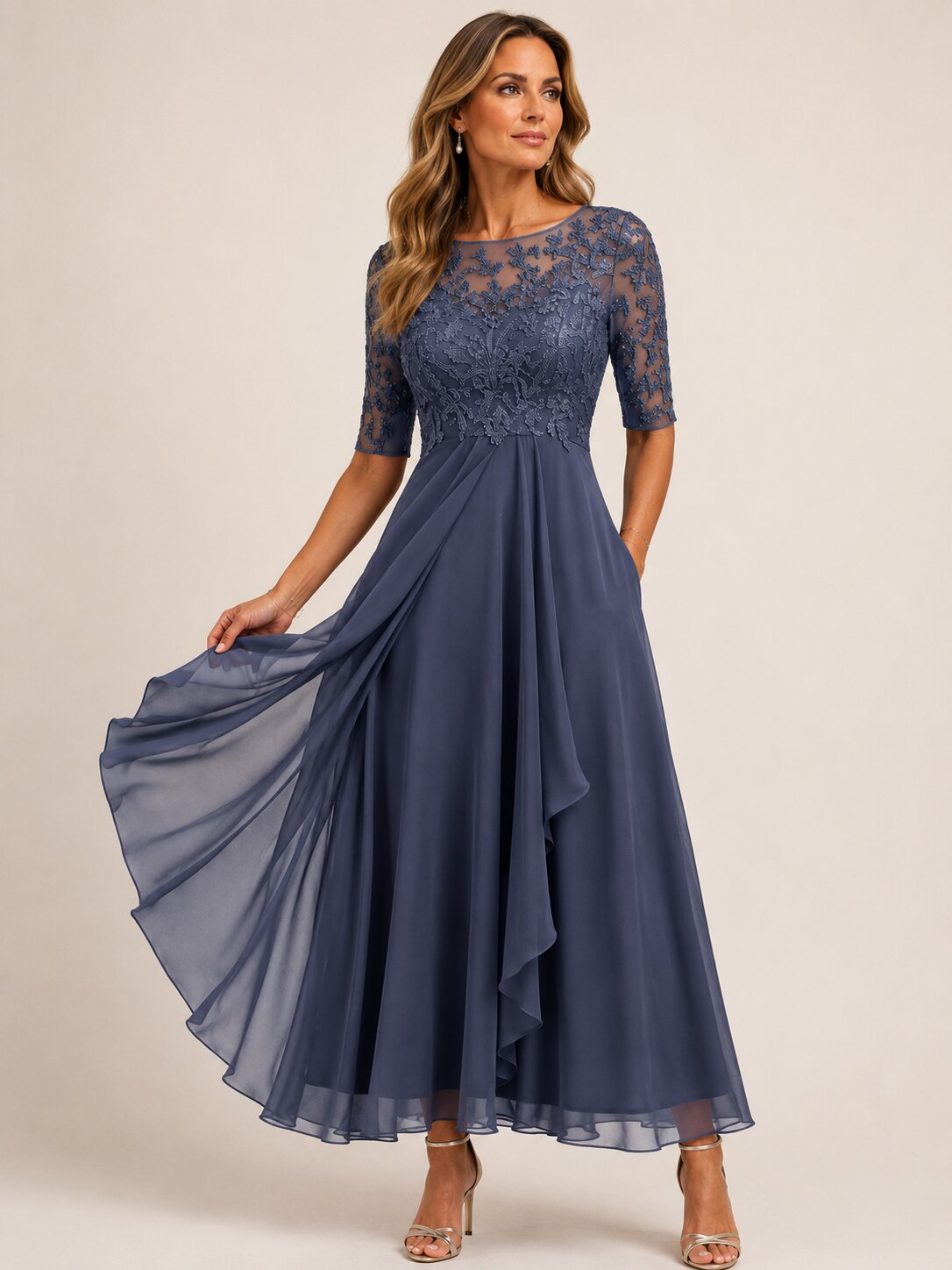 RHODA Lace Midi Dress