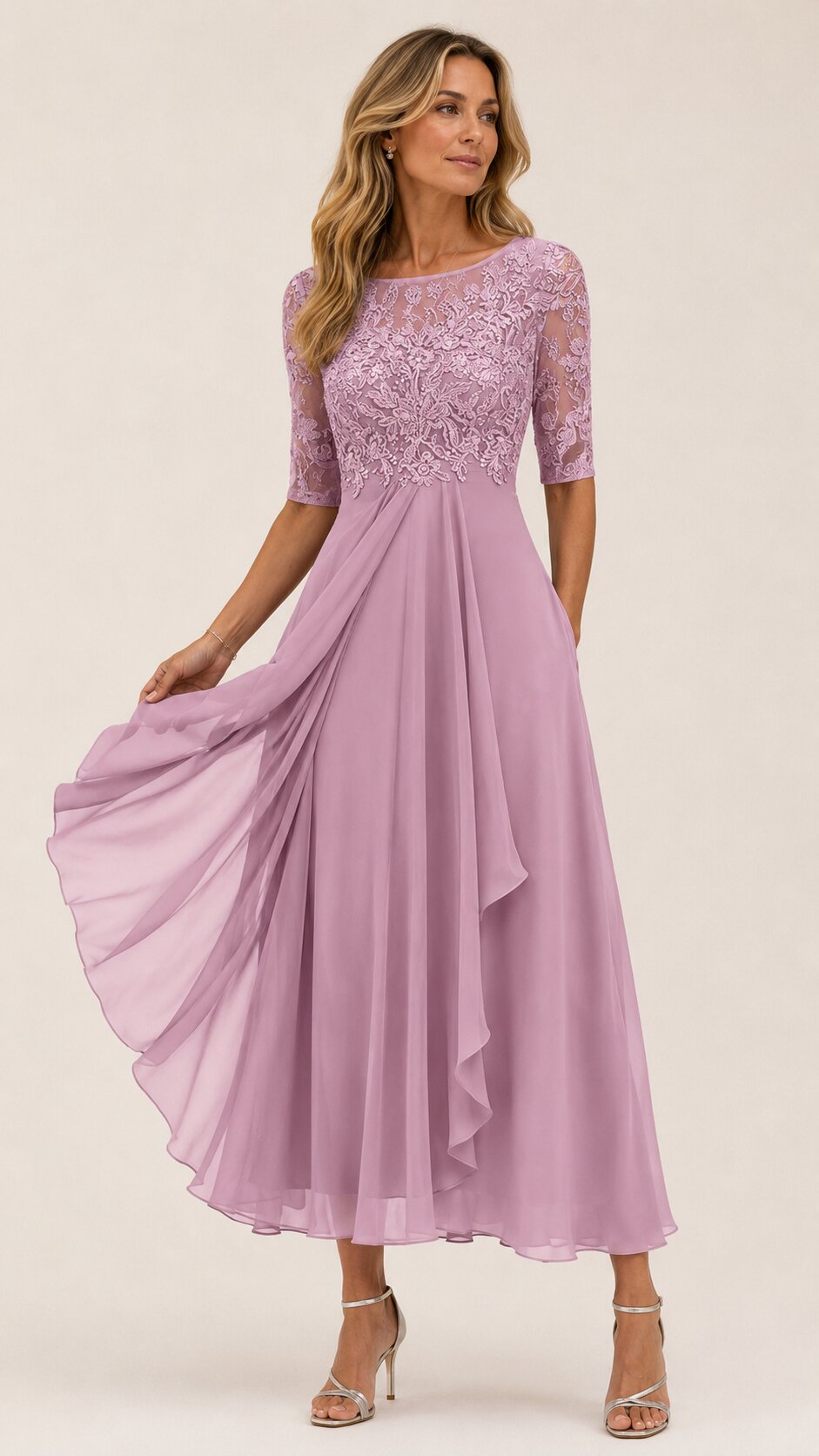 RHODA Lace Midi Dress