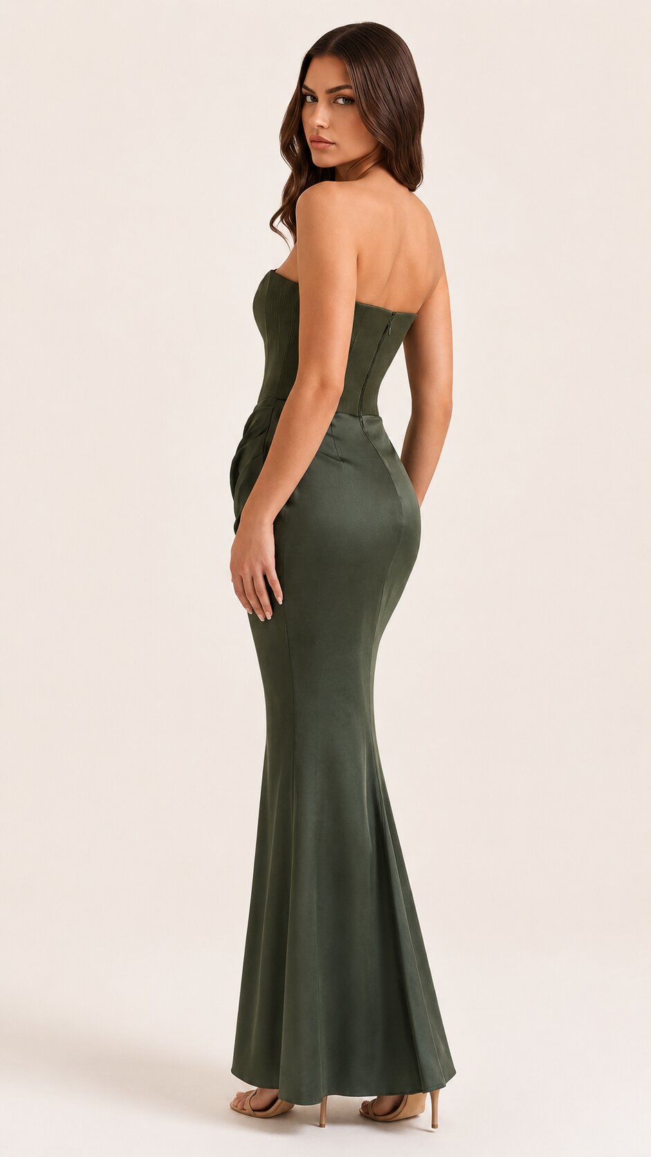 ROSALIE Sculpted Strapless Corset Maxi Dress