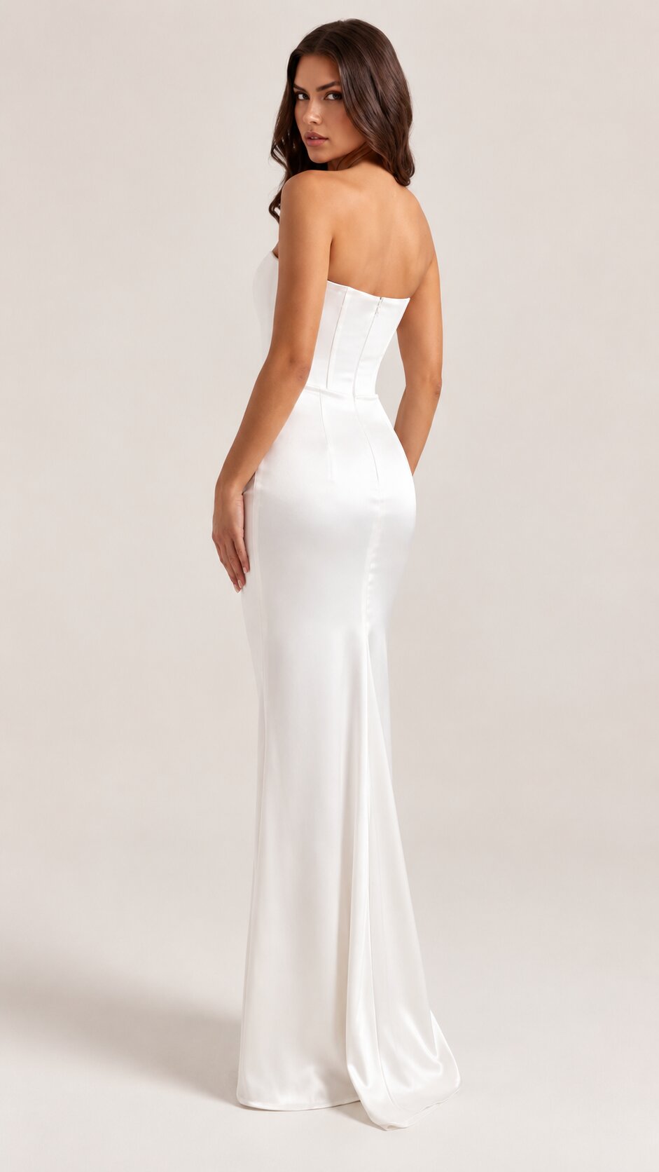 ROSALIE Sculpted Strapless Corset Maxi Dress