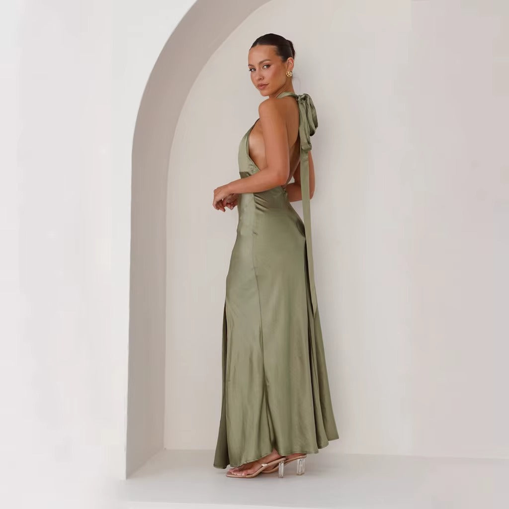 ALVIRA Halter Maxi Dress