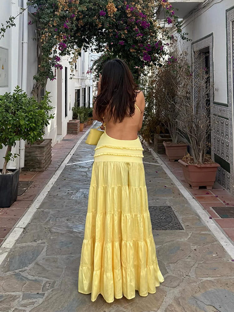 Sadie One-Shoulder Tiered Maxi Dress