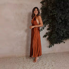 ALVIRA Halter Maxi Dress