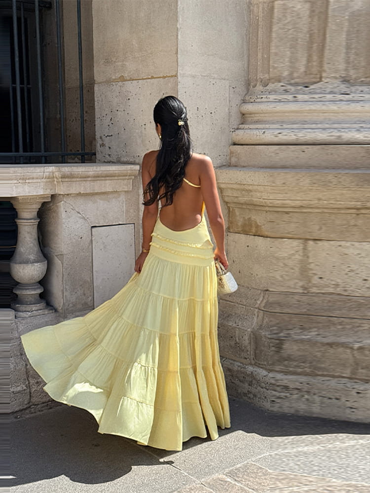 Sadie One-Shoulder Tiered Maxi Dress