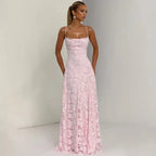 VALERIE Spaghetti Strap Evening Maxi Dress