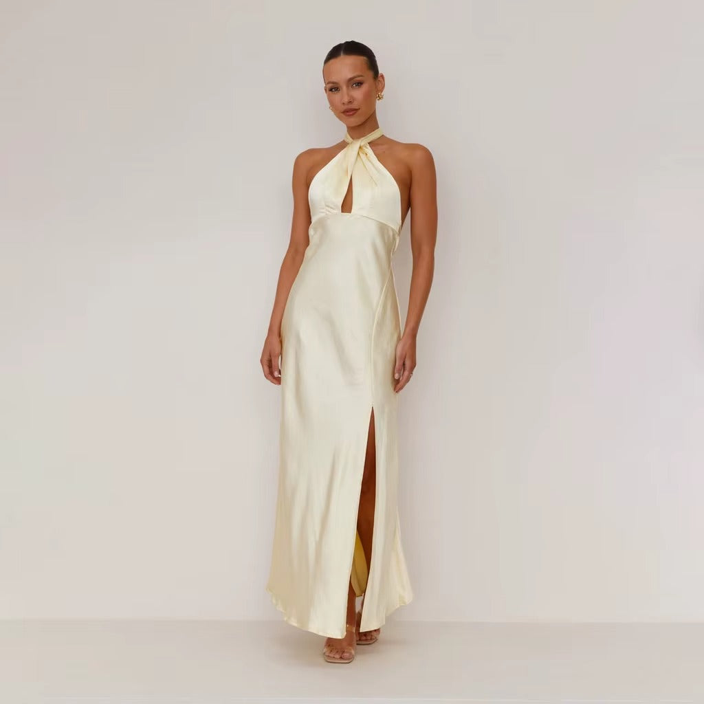 ALVIRA Halter Maxi Dress