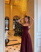 VALERIE Spaghetti Strap Evening Maxi Dress