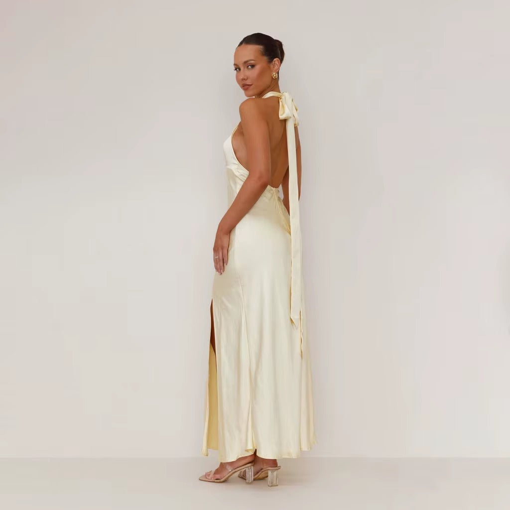 ALVIRA Halter Maxi Dress