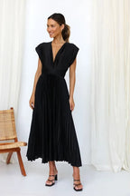 DELIA Pleated Midi Dress
