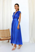 DELIA Pleated Midi Dress