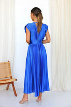 DELIA Pleated Midi Dress