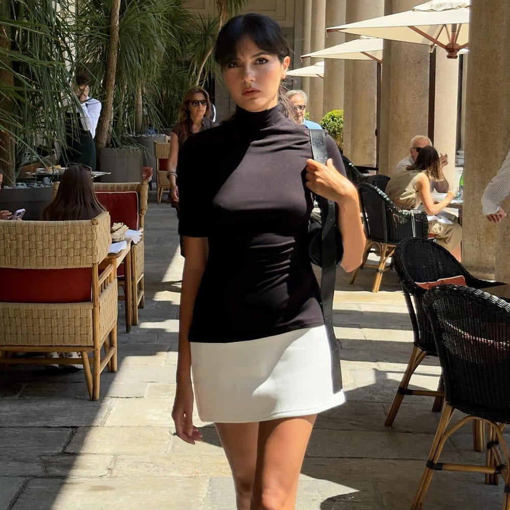 Margot Contrast Knit Mini Dress