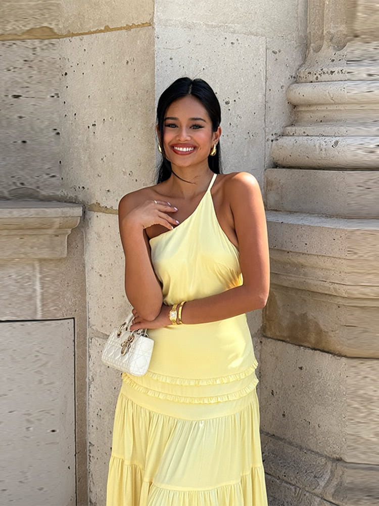 Sadie One-Shoulder Tiered Maxi Dress