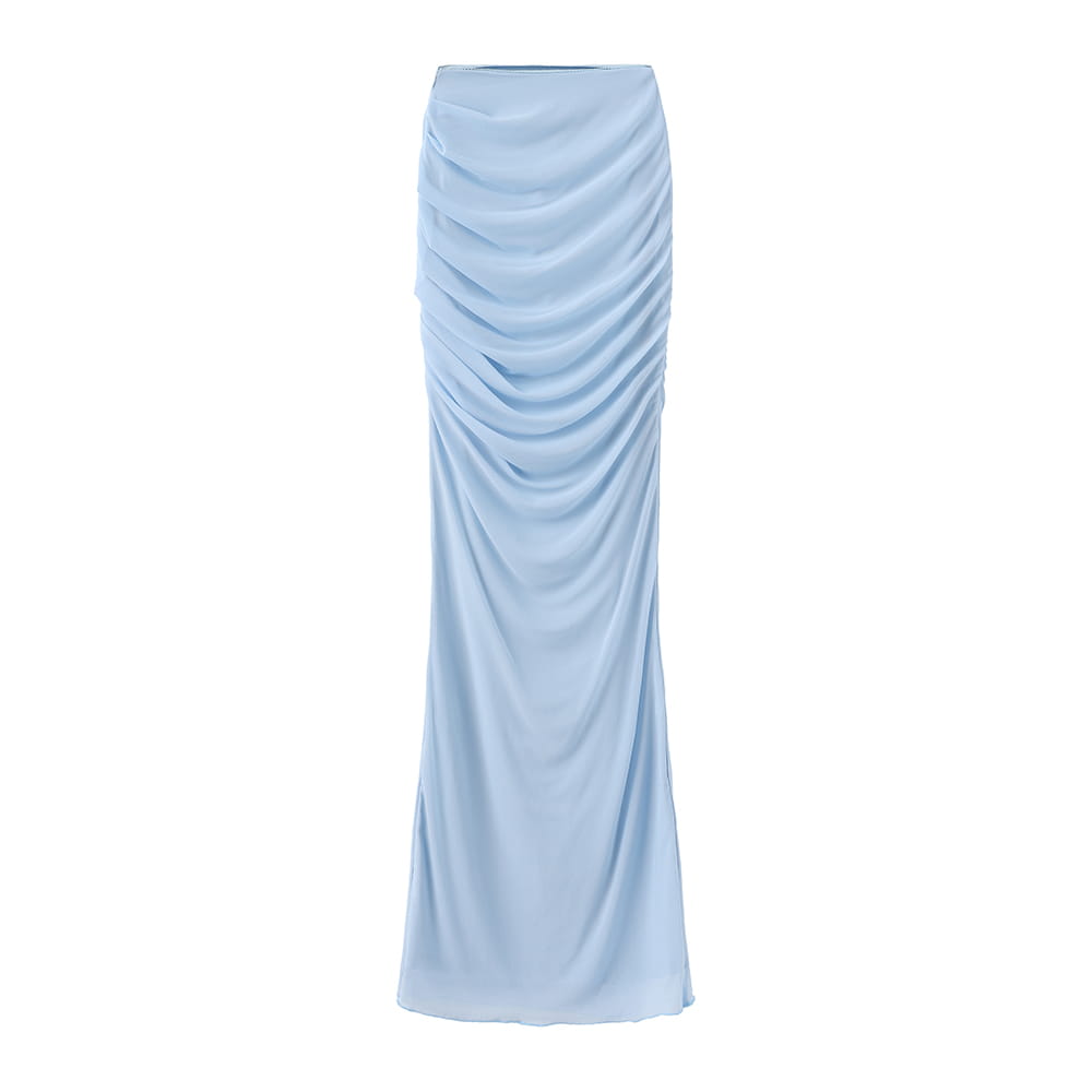 Malibu Mesh Corset & Maxi Skirt Set with Neck Scarf