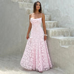 VALERIE Spaghetti Strap Evening Maxi Dress
