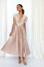 DELIA Pleated Midi Dress